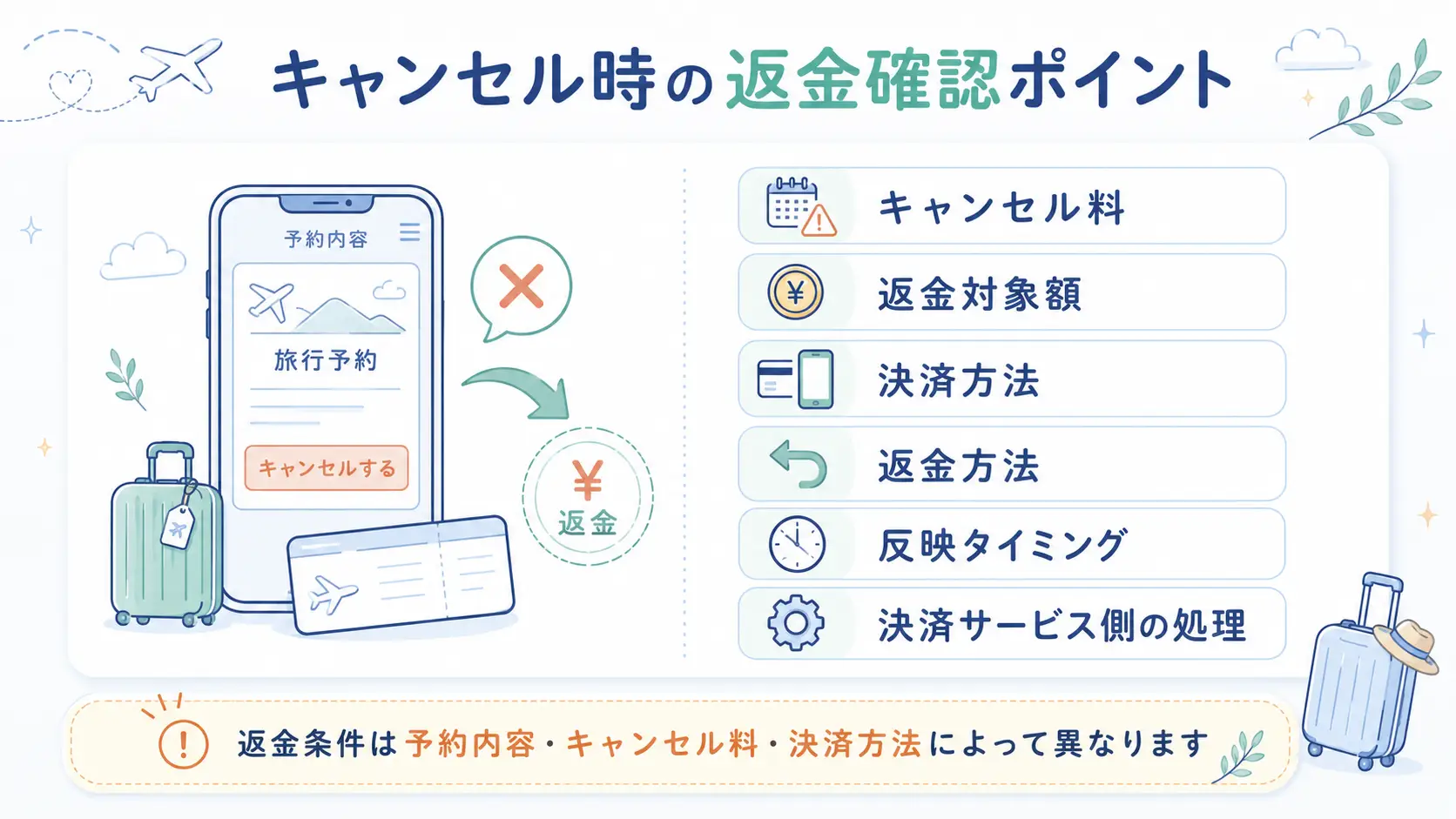 Jcationでキャンセル時に返金確認するポイント