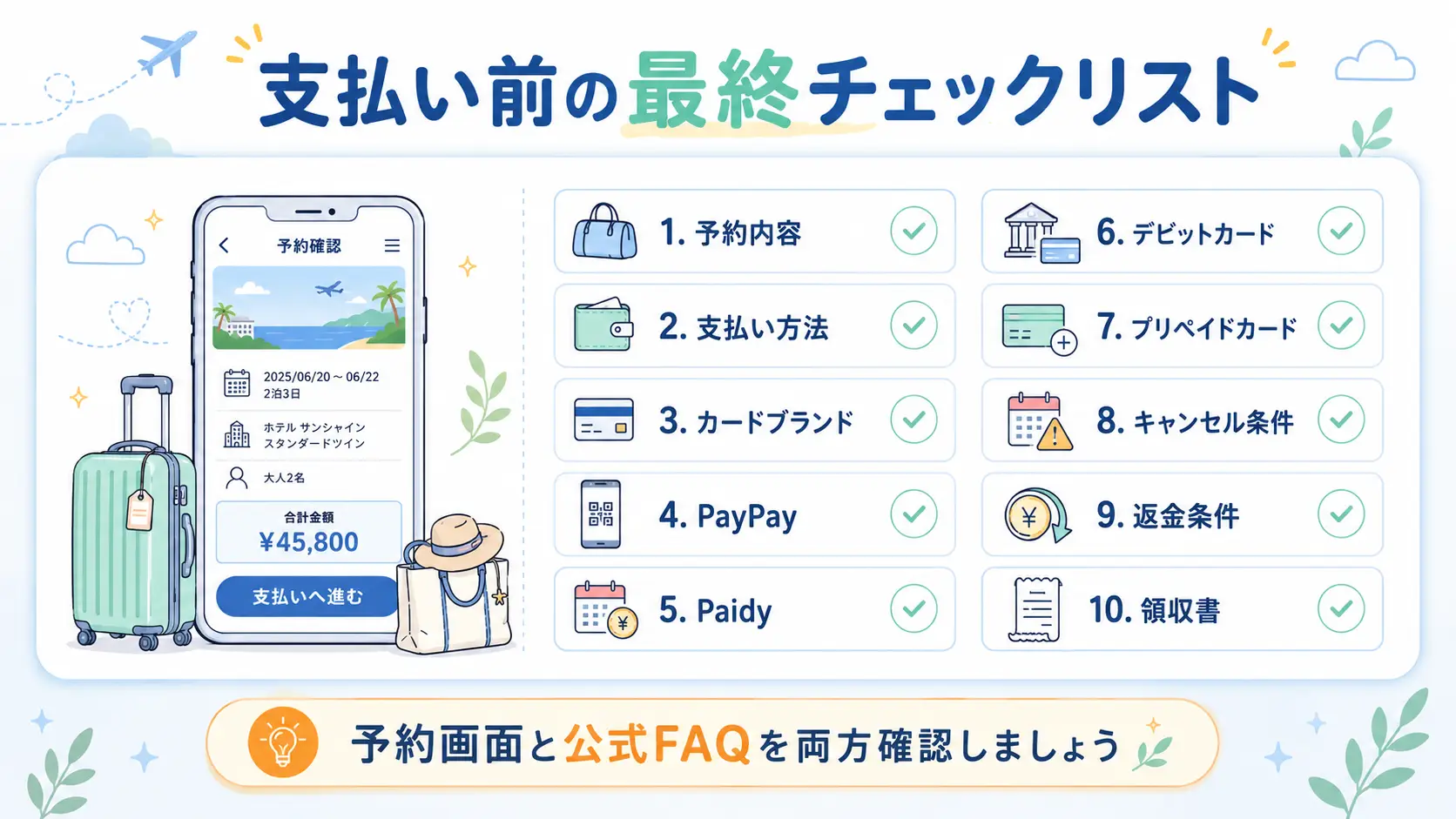 Jcationで支払い前に確認すべきチェックリスト